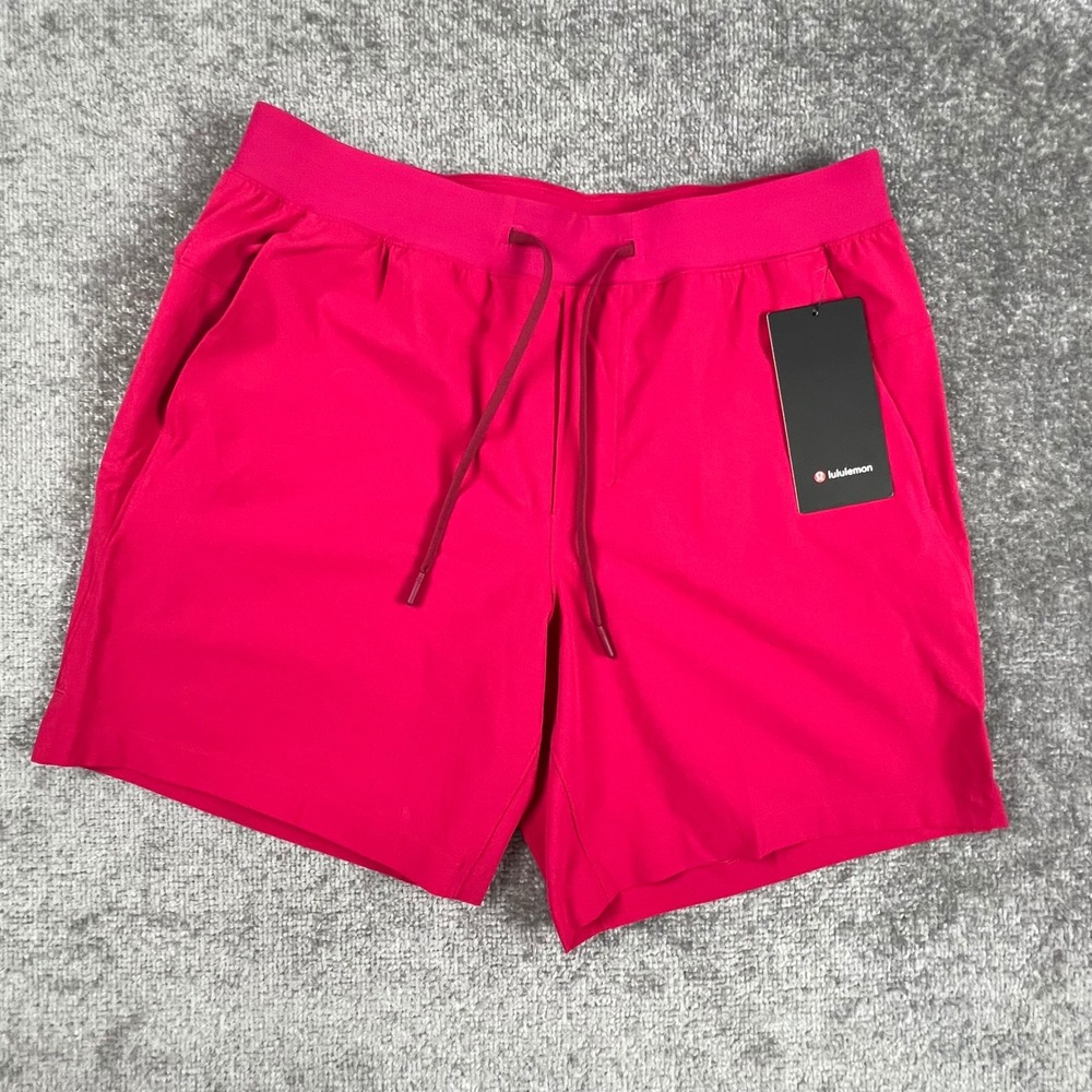 Lululemon Mens Zeroed In Short 7 Pomegranate Pink LM7BJ0S Size L NWT